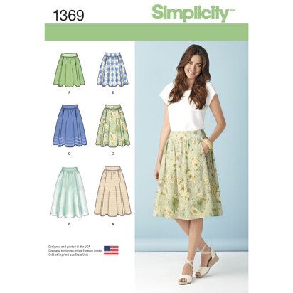 Simplicity Women's Skirts in Three Lengths 1369 - Sewing Pattern