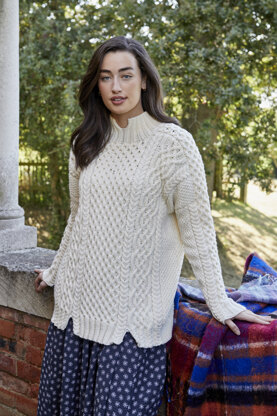 Bridget - Jumper Knitting Pattern For Women in Debbie Bliss Rialto Aran by Debbie Bliss