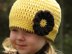 Sunshine Beanie with Flower