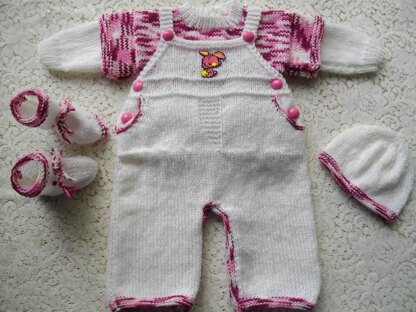 18. Unisex Baby Dungarees Set 0-3 Months