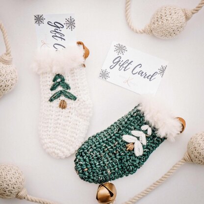 Crochet Stocking + Gift Card Holder