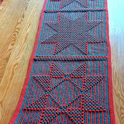 Stars & Stripes Mosaic Crochet Table Runner