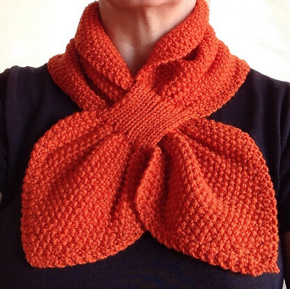 moss stitch scarflette