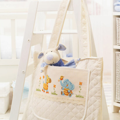 Made with Love - Baby Bag with Jungle Friends in Anchor - Downloadable PDF