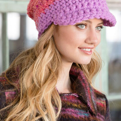 Mix It Brimmed Hat in Red Heart Mixology Swirl and Solids - LW4917 - Downloadable PDF