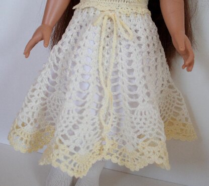 Pineapple Dream Skirt for American girl and other 18" dolls dolls