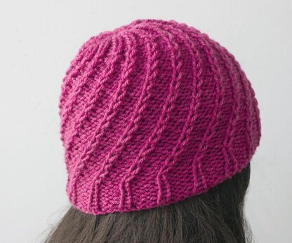 Knit Spiral Hat