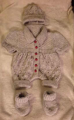 Bluebell Button romper suit set