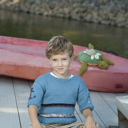 Little Sailor Pullover in Universal Yarn Cotton Supreme