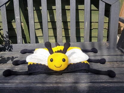 3in1 Happy Bee Folding Baby Blanket Toy Lovey