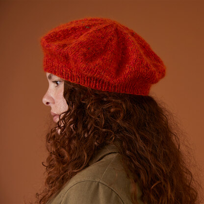 Nancy Beret & Hand Warmers - Knitting Pattern for Women in Debbie Bliss Fine Donegal & Angel