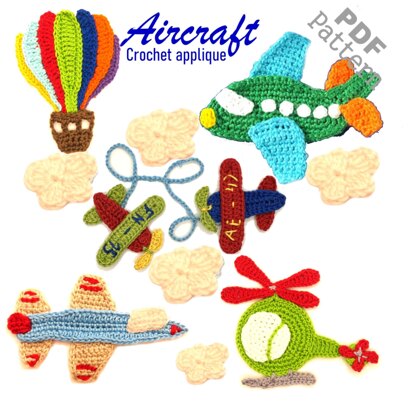 Air transportation Crochet applique