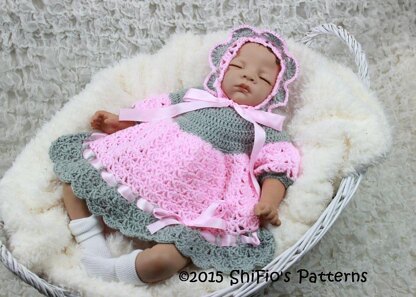 Crochet Pattern baby set UK & USA Terms  #25