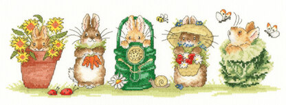 Bothy Threads Garden Helpers by Margaret Sherry Cross Stitch Kit - 38 x 14cm - Multi