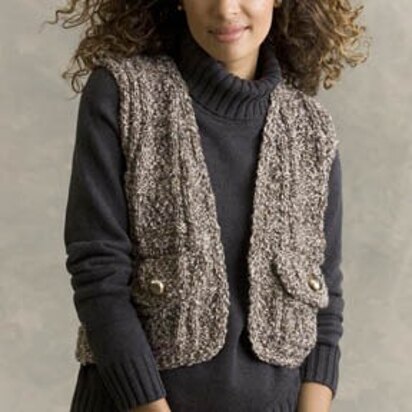 Thoreau Vest - Waistcoat Knitting Pattern for Women in Tahki Yarns Donegal Tweed