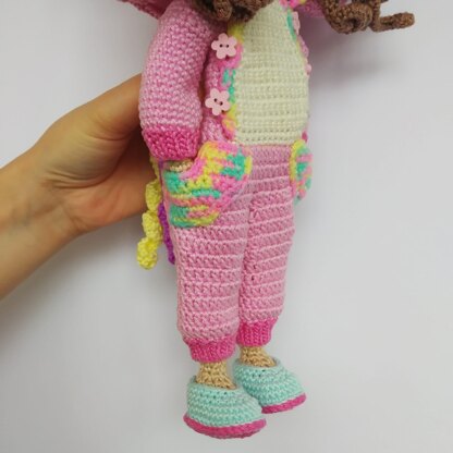 Amigurumi doll clothes pattern, crochet doll costume for Astrid 30 cm/12 inch (Deutsch, English, Français)