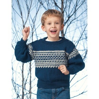 Pullover with Norwegian Pattern in Patons Astra
