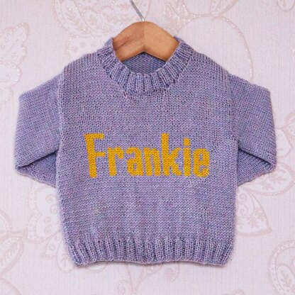 Intarsia - Frankie Moniker Chart - Childrens Sweater