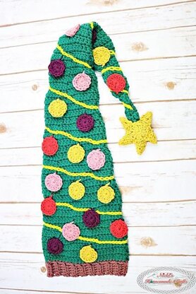 Christmas Tree Hat Scarf