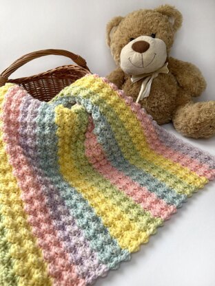 Marshmallow crochet baby discount blanket