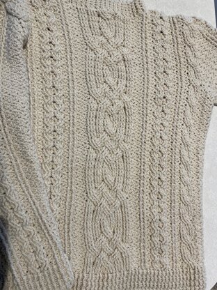 Bonnie's Aran Cabled Jumper Crochet pattern by Bonnie Barker | LoveCrafts