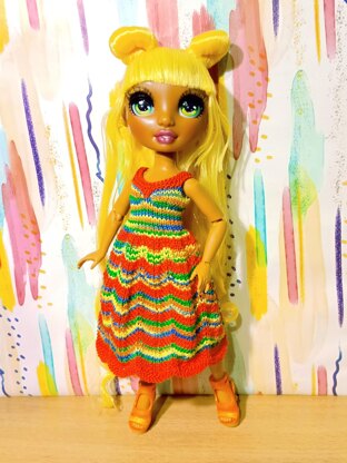 Dress "Colorful Summer" for fashion Rainbow dolls