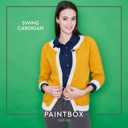 "Swing Cardigan" - Free Cardigan Knitting Pattern For Women in Paintbox Yarns Simply Aran