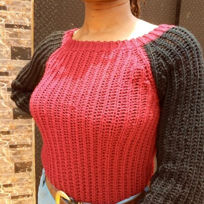 Pinopino Crochet Knit Look Sweater