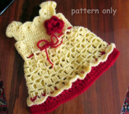 Yellow red baby dress