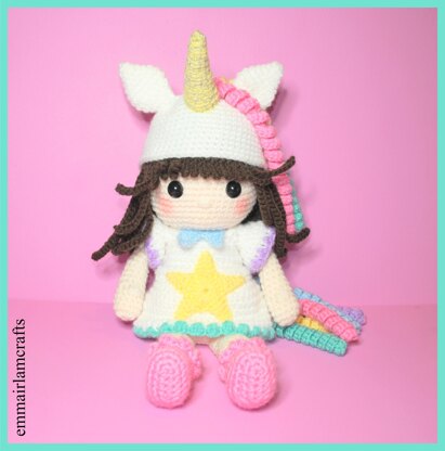 Unicorn Girl Doll Crochet Pattern