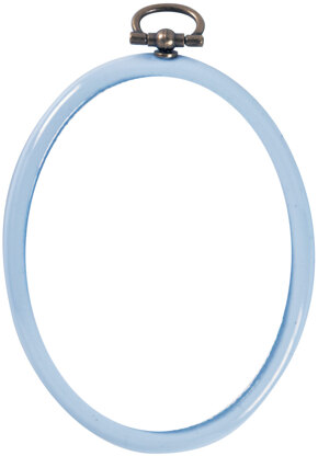 Permin 3 x 4 Inch Light Blue Oval Flexi-Hoop
