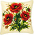 Vervaco Bunch of Poppies Cushion Front Chunky Cross Stitch Kit - 40cm x 40cm