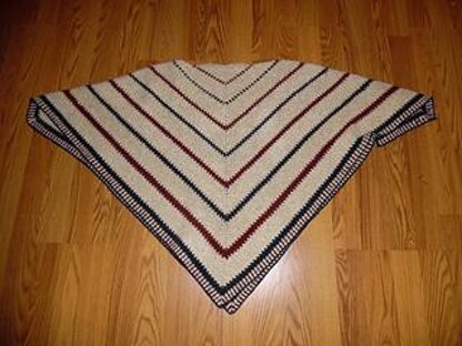 Warm & Striped Poncho