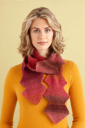 Brilliant Zig Zag Scarf in Lion Brand Amazing - 90308D