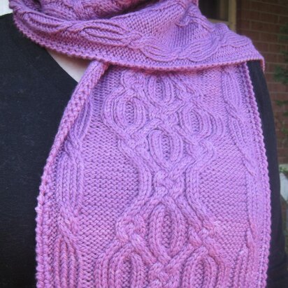 Warm Cozy Cabled Scarf