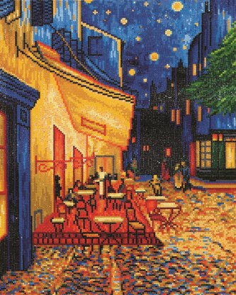 Diamond Dotz Diamond Painting-Set Caféterrasse am Abend (Van Gogh)
