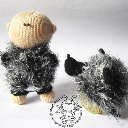 Pebble Doll Hedgehog - knitting pattern