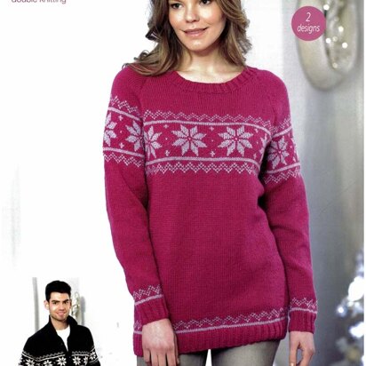 Unisex Scandi Sweater and Jacket in Stylecraft Life DK - knitting pattern