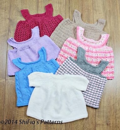 6 Pinafore & Dress Knitting Pattern #290