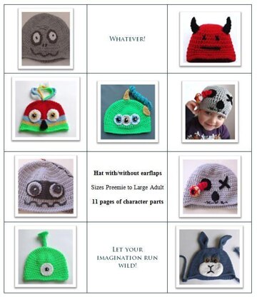 Booklet of Crochet Character Hats