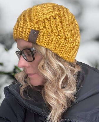 Knit Diamond Twist Beanie