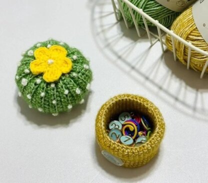 Cute Cactus Pincushion Crochet Pattern