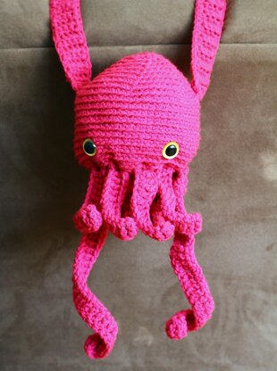 Squid Amigurumi Bag