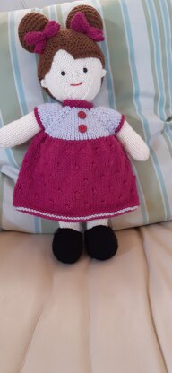 Knitted doll and clothes