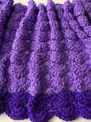 Purple Peacock Shawl