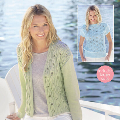 Jacket & Top in Sirdar Cotton DK - 8121 - Downloadable PDF