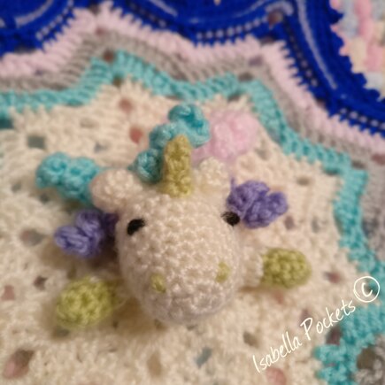 Unicorn Crochet Security Blanket #4