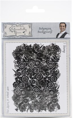 Creative Expressions Sentimentally Yours By Phill Martin A6 Rubber Stamp - Bohemian Background