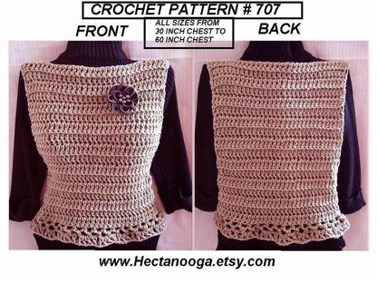 707 CROCHET VEST OR SUMMER TANK TOP