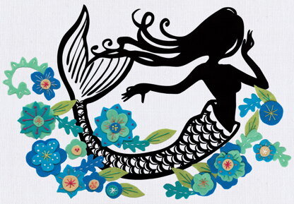 Design Works Mermaid Silhouette Needle Felting Kit - 41cm x 28cm